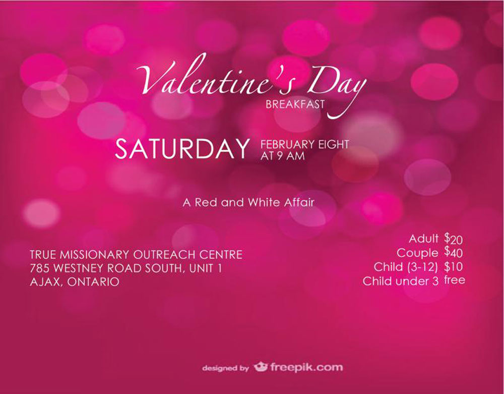 Saturday February 8, 2020: Valentine