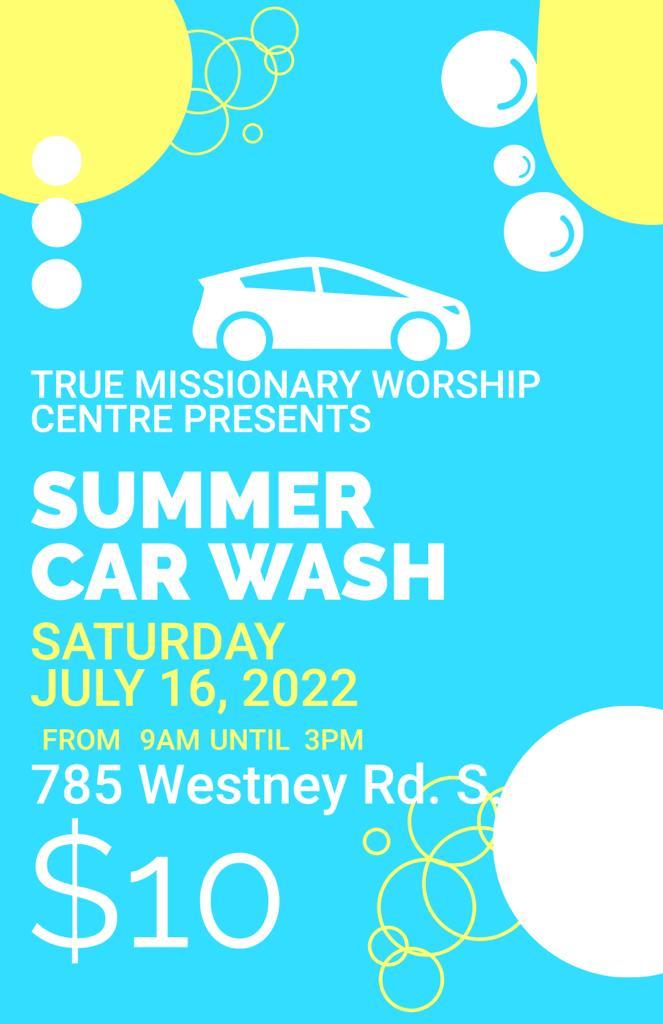 Summer Car Wash - Saturday July 16,2022