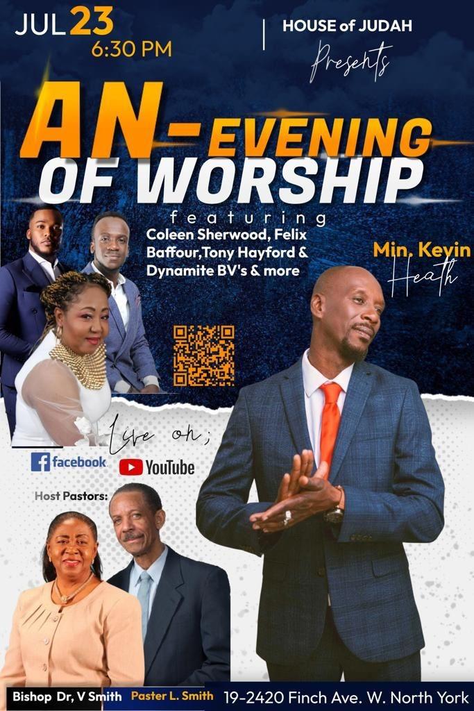 An Evening of Worship at the House of Judah on July 23, 2023 @ 6:30pm